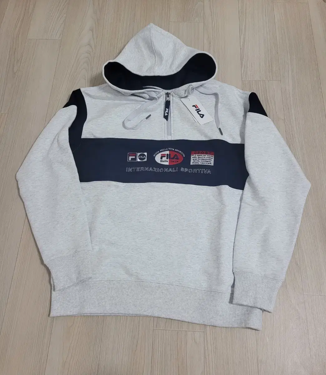 새상품)휠라 FILA 공용 반집업 후드티 아노락 후디 90 S